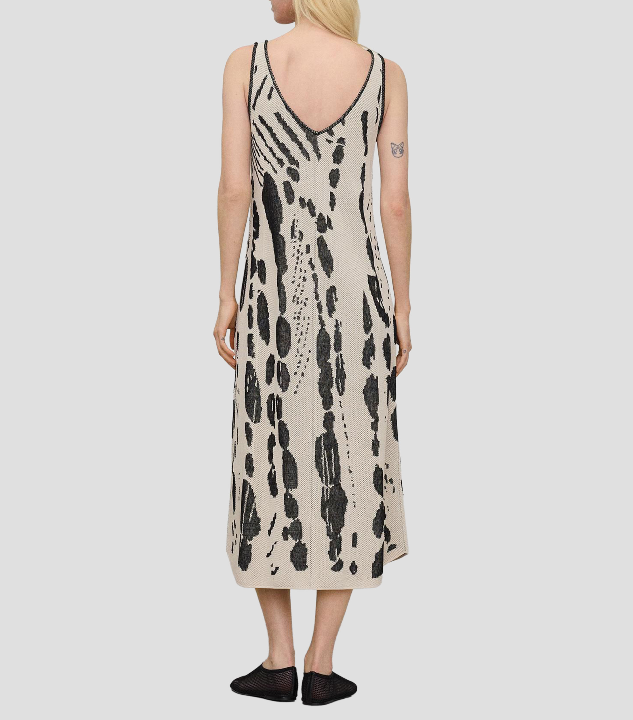 Vestido midi estampado Mujer